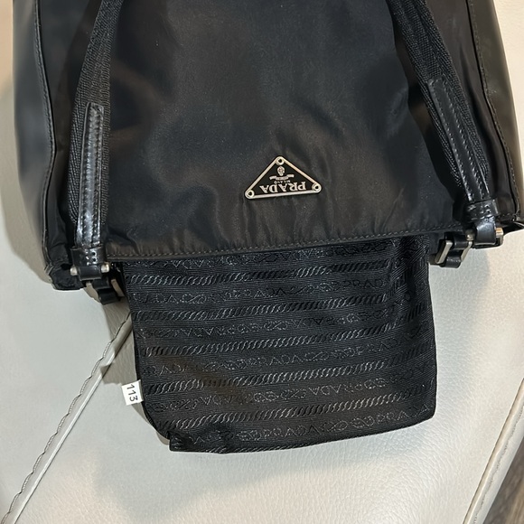 Authentic Prada Soft Calf Trimmed Tessuto Shoulder Bag Size Small - Picture 7 of 9